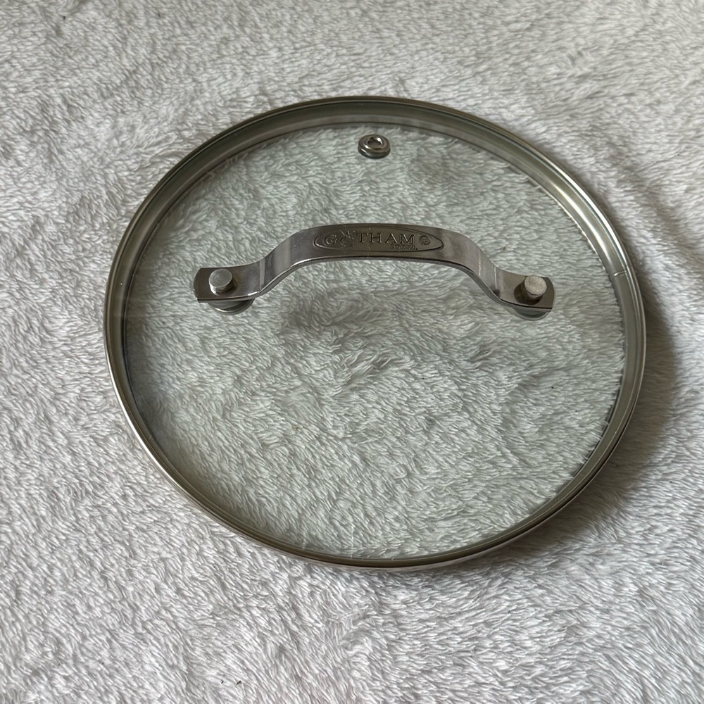Tham Stainless Steel Glass Lid Size 6” Vented Top‎ Handle For Easy Lifting